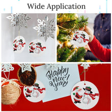 Lade das Bild in den Galerie-Viewer, Weihnachtskugel mit Foto personalisieren | Runder Keramik-Anhänger
