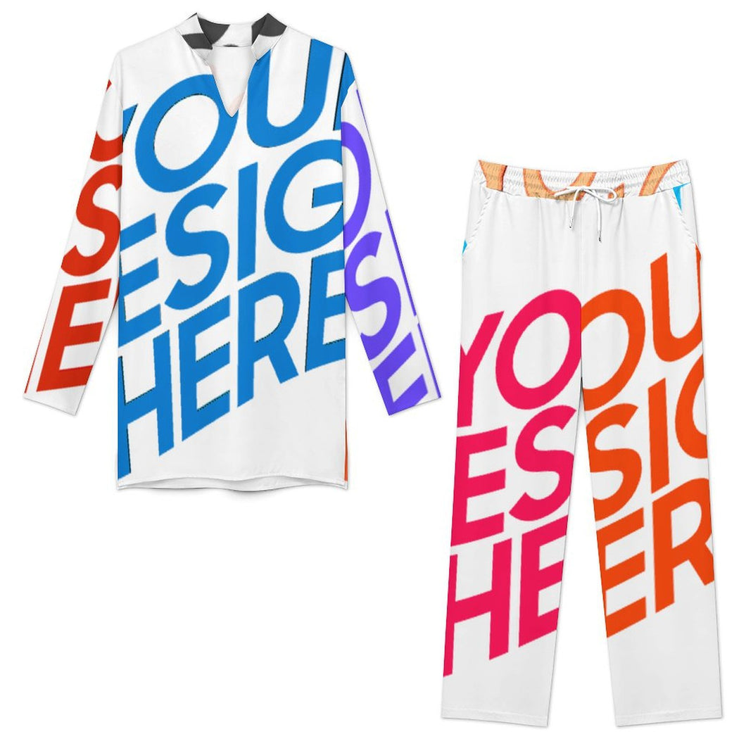 Multi-Image-Druck Voll Druck Herren / Männer Saudi-Stehkragen Set Hauskleidung B24TZ mit Fotos Muster Text Logo selbst gestalten und bedrucken