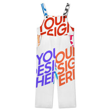 Lade das Bild in den Galerie-Viewer, Multi-Image-Druck Damen / Frauen Overall Jumpsuit 20LR mit Fotos Muster Text Logo selbst gestalten und bedrucken
