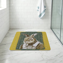 Lade das Bild in den Galerie-Viewer, Bathroom Suction Cup Anti-slip Mat Rabbit, Personification, Portrait Style 54x53cm
