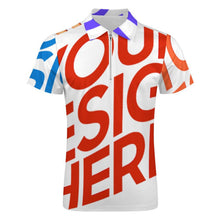 Lade das Bild in den Galerie-Viewer, Herren Vollprint Reiner Baumwolle Polo Shirt mit Reißverschluss B470 mit Foto Muster Text Logo selbst gestalten und bedrucken
