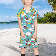 Lade das Bild in den Galerie-Viewer, Kinder Strandset mit Foto | Jungen Hawaiihemd &amp; Shorts personalisieren
