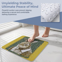 Lade das Bild in den Galerie-Viewer, Bathroom Suction Cup Anti-slip Mat Rabbit, Personification, Portrait Style 54x53cm
