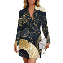 Lade das Bild in den Galerie-Viewer, Damen Blazerkleid mit doppelreihiger Knopfleiste und individuellem Design
