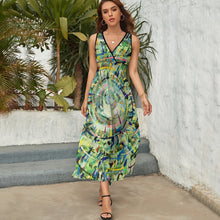 Lade das Bild in den Galerie-Viewer, Ärmelloses Kleid mit Foto bedrucken | Damen V-Kleid selbst gestalten
