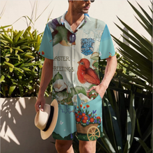 Lade das Bild in den Galerie-Viewer, Multi-Image-Design Herren / Männer Kurzarmhemd Set Kurzarm und Shorts B339D1P mit Foto Design Motiv Text selbst gestalten und bedrucken
