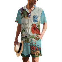 Lade das Bild in den Galerie-Viewer, Multi-Image-Design Herren / Männer Kurzarmhemd Set Kurzarm und Shorts B339D1P mit Foto Design Motiv Text selbst gestalten und bedrucken
