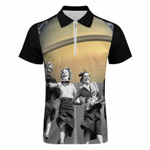 Lade das Bild in den Galerie-Viewer, Herren Vollprint Reiner Baumwolle Polo Shirt mit Reißverschluss B470 mit Foto Muster Text Logo selbst gestalten und bedrucken
