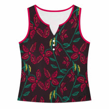 Lade das Bild in den Galerie-Viewer, Einzelbild-Design Damen / Frauen Tank Top mit drei Knöpfen BXV mit Foto Design Motiv Text selbst gestalten und bedrucken (Simple Design)
