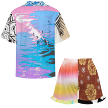 Lade das Bild in den Galerie-Viewer, Multi-Image-Druck Damen / Frauen Rüschen Pyjama Set mit kurzen Ärmeln C11TZ mit Foto Design Motiv Text selbst gestalten und bedrucken
