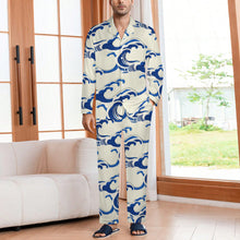 Lade das Bild in den Galerie-Viewer, Einzelbild-Design Herren / Männer Schlafanzug Pyjama Set Langarm - Kragen Classic (2 tlg.) SDS062 mit Foto Design Motiv Text selbst gestalten und bedrucken
