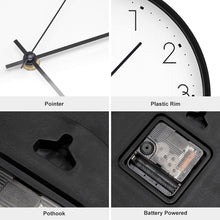 Lade das Bild in den Galerie-Viewer, Fashion Wanduhr ohne Tickgeräusche im modern Stil mit Lautlosem Uhrwerk - Große Wand Uhr 25 cm für Büro Küche Schlafzimmer Wohnzimmer Klassenzimmer mit Fotos Muster Text Logo selbst gestalten und bedrucken
