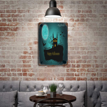 Lade das Bild in den Galerie-Viewer, Halloween Dekoration Metallschild Blechschilder Deko Schild Wand- und Türdeko mit Rost (Vertikale Version) mit Foto Design Motiv Text selbst gestalten und bedrucken
