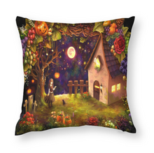 Lade das Bild in den Galerie-Viewer, Halloween Dekoration Polyester Kissenbezug Kuschelkissen Kissenhülle 4er-Set mit Foto Design Motiv Text selbst gestalten und bedrucken
