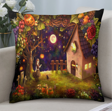 Lade das Bild in den Galerie-Viewer, Halloween Dekoration Polyester Kissenbezug Kuschelkissen Kissenhülle 4er-Set mit Foto Design Motiv Text selbst gestalten und bedrucken
