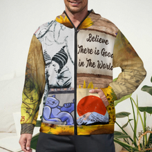 Lade das Bild in den Galerie-Viewer, Herren / Männer Multi-Image-Design Langarm Kapuzenpullover Jacke Kapuzensweatshirt WY14 mit Ihrem Design Motiv Foto Text selbst gestalten und bedrucken
