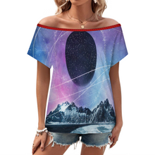 Lade das Bild in den Galerie-Viewer, Multi-Image-Design Damen / Frauen Schulterfreies Kurzarm Oberteil LM076 mit Foto Design Motiv Text selbst gestalten und bedrucken
