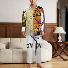 Lade das Bild in den Galerie-Viewer, Personalisierter Multi-Image-Druck Herren Schlafanzug Pajama LM092 in langer Form 2-tlg. mit Fotos Muster Text Logo selbst gestalten und bedrucken
