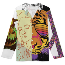 Lade das Bild in den Galerie-Viewer, Personalisierter Multi-Image-Druck Herren Schlafanzug Pajama LM092 in langer Form 2-tlg. mit Fotos Muster Text Logo selbst gestalten und bedrucken
