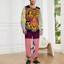 Lade das Bild in den Galerie-Viewer, Personalisierter Multi-Image-Druck Herren Rundhalsausschnitt Schlafanzug Pyjamas LM094 2-tgl. Set mit Foto selbst gestalten und bedrucken
