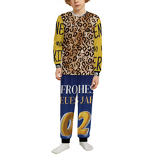Lade das Bild in den Galerie-Viewer, Multi-Image-Druck Kinder Rundhalsausschnitt Langarm Pyjama-Set LM126 mit Fotos Muster Text Logo selbst gestalten und bedrucken
