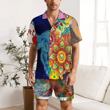Lade das Bild in den Galerie-Viewer, Multi-Image-Druck Herren / Männer Kurzarm Pyjama Set aus Eisseide LM135 mit Foto Design Motiv Text selbst gestalten und bedrucken
