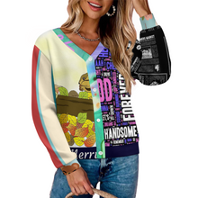 Lade das Bild in den Galerie-Viewer, Multi-Image-Druck Damen / Frauen Pullover Strickjacke LM228 mit Fotos Muster Text Logo selbst gestalten und bedrucken
