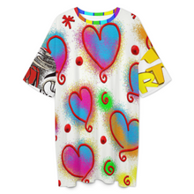 Lade das Bild in den Galerie-Viewer, Multi-Image-Design Personalisierte Damen / Frauen Lockeres Große Größe T-Shirt Home Kurzarm Pyjama Nachthemd LM475 mit Foto selbst gestalten
