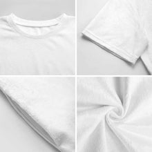 Lade das Bild in den Galerie-Viewer, Einzelbild-Design Damen/Frauen Plüsch T-Shirt Pyjama in Großen Größen LM475 mit Foto Design Motiv Text selbst gestalten und bedrucken
