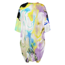 Lade das Bild in den Galerie-Viewer, Multi-Image-Design Damen / Frauen Eisseide Lockeres Große Größe T-Shirt Home Kurzarm Pyjama Nachthemd LM475 mit Fotos Muster Text Logo selbst gestalten und bedrucken
