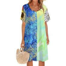 Lade das Bild in den Galerie-Viewer, Multi-Image-Design Damen / Frauen Kragenloses Longshirt LM501 mit Foto Design Motiv Text selbst gestalten und bedrucken
