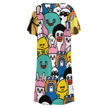 Lade das Bild in den Galerie-Viewer, Multi-Image-Design Damen / Frauen Kragenloses Longshirt LM501 mit Foto Design Motiv Text selbst gestalten und bedrucken
