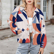 Lade das Bild in den Galerie-Viewer, Einzelbilddruck Damen / Frauen Sweatjacke Stand-Up Collar LM552 mit Fotos Muster Text Logo selbst gestalten und bedrucken
