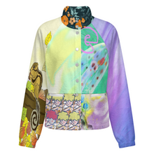Lade das Bild in den Galerie-Viewer, Multi-Image-Druck Damen / Frauen Sweatjacke Stand-Up Collar LM552 mit Fotos Muster Text Logo selbst gestalten und bedrucken

