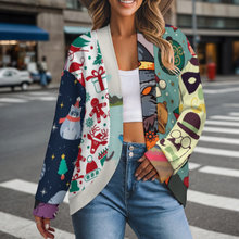 Lade das Bild in den Galerie-Viewer, Multi-Image-Druck Damen / Frauen Pullover Strickjacke mit weit überschnittenen Schultern und langen Ärmeln LM561 mit Fotos Muster Text Logo selbst gestalten und bedrucken
