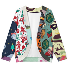 Lade das Bild in den Galerie-Viewer, Multi-Image-Druck Damen / Frauen Pullover Strickjacke mit weit überschnittenen Schultern und langen Ärmeln LM561 mit Fotos Muster Text Logo selbst gestalten und bedrucken
