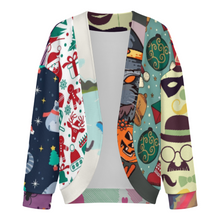 Lade das Bild in den Galerie-Viewer, Multi-Image-Druck Damen / Frauen Pullover Strickjacke mit weit überschnittenen Schultern und langen Ärmeln LM561 mit Fotos Muster Text Logo selbst gestalten und bedrucken
