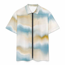 Lade das Bild in den Galerie-Viewer, Einzelbild-Design Herren / Männer Kurzarmhemd mit Reißverschluss LM816 mit Foto Design Motiv Text selbst gestalten und bedrucken
