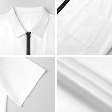 Lade das Bild in den Galerie-Viewer, Einzelbild-Design Herren / Männer Kurzarmhemd mit Reißverschluss LM816 mit Foto Design Motiv Text selbst gestalten und bedrucken
