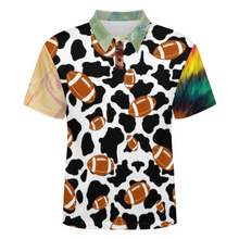 Lade das Bild in den Galerie-Viewer, Multi-Image-Druck Damen / Frauen POLO Shirt mit gerader Schulter und Knopfleiste LTPL22 mit Fotos Muster Text Logo selbst gestalten und bedrucken
