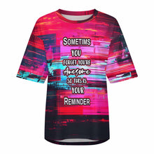 Lade das Bild in den Galerie-Viewer, Locker geschnittenes T-Shirt mit überschnittenen Schultern und mittellangen Ärmeln S28T mit Foto Design Motiv Text selbst gestalten und bedrucken

