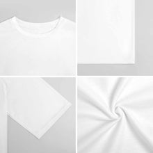 Lade das Bild in den Galerie-Viewer, Locker geschnittenes T-Shirt mit überschnittenen Schultern und mittellangen Ärmeln S28T mit Foto Design Motiv Text selbst gestalten und bedrucken
