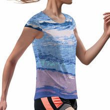 Lade das Bild in den Galerie-Viewer, Schnelltrocknendes Damen / Frauen Sport T-Shirt mit halblangen Ärmeln MWL547 mit Fotos Muster Text Logo selbst gestalten und bedrucken
