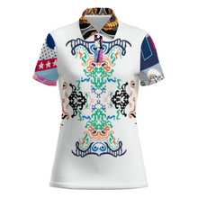 Lade das Bild in den Galerie-Viewer, Multi-Image-Druck Damen / Frauen Zwei-Knopf Poloshirt MWL637 mit Fotos Muster Text Logo selbst gestalten und bedrucken
