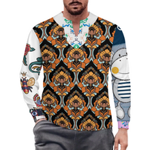Lade das Bild in den Galerie-Viewer, Multi-Image-Design Herren / Männer Schnelltrocknendes T-Shirt aus Eisseide mit unregelmäßigem V-Ausschnitt MWL698 mit Foto Design Motiv Text selbst gestalten und bedrucken
