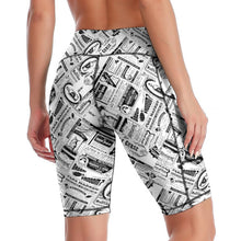 Lade das Bild in den Galerie-Viewer, Multi-Image-Design Damen / Frauen Sport Yoga Hose Leggings Knielang Y011B mit Foto Design Motiv Text selbst gestalten und bedrucken
