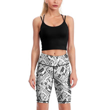 Lade das Bild in den Galerie-Viewer, Multi-Image-Design Damen / Frauen Sport Yoga Hose Leggings Knielang Y011B mit Foto Design Motiv Text selbst gestalten und bedrucken
