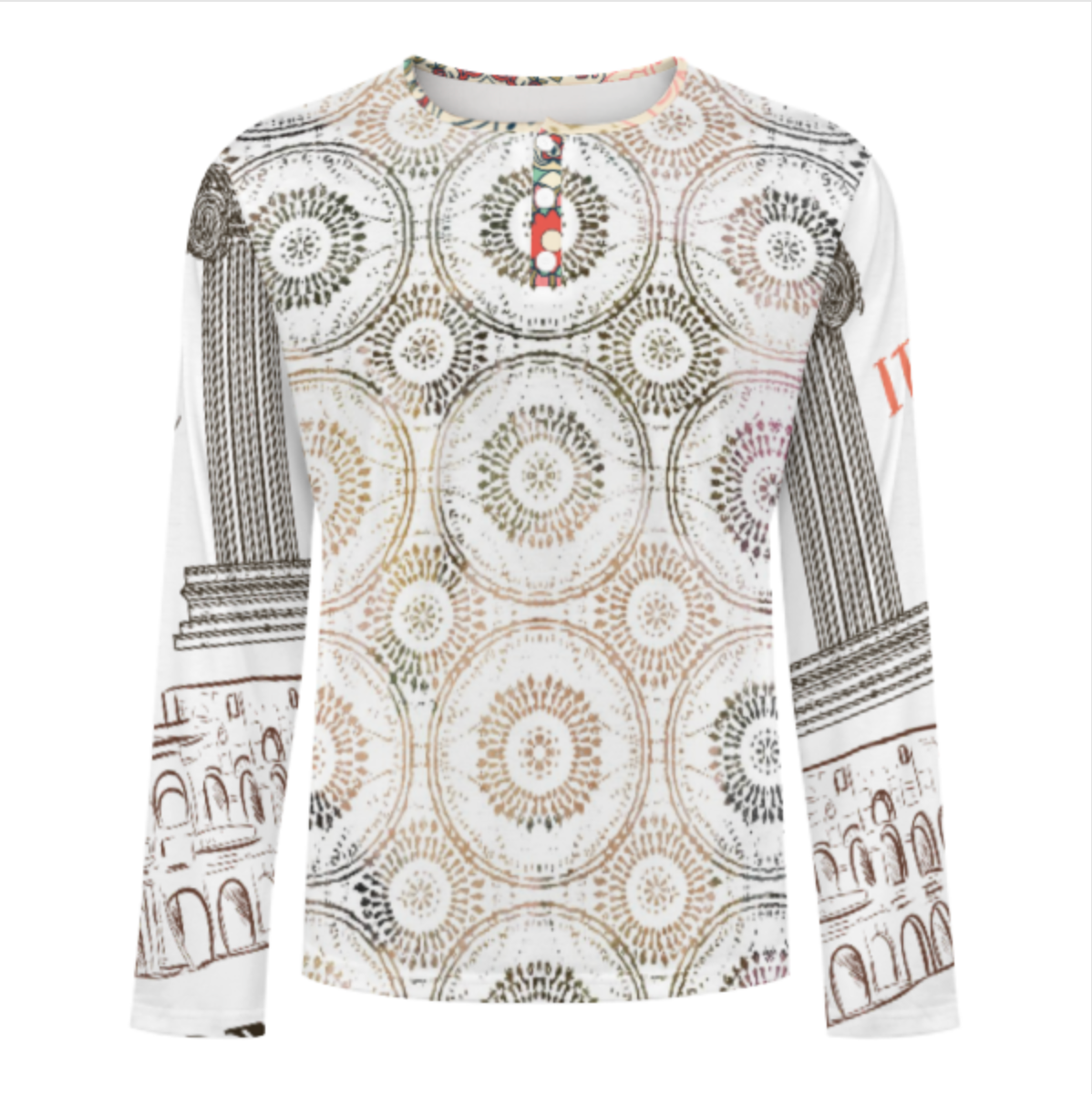 Henley Langarm-t-shirt Mit Vier Knöpfen - Blau | 's® CH