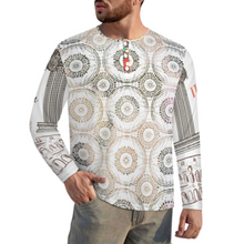 Lade das Bild in den Galerie-Viewer, Multi-Image-Design Herren Henleyshirt Langarm Shirt Rundhalsshirt mit Knopfleiste A37L mit Foto Design Motiv Text selbst gestalten und bedrucken
