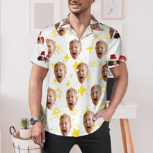 Lade das Bild in den Galerie-Viewer, Multi-Image-Design Herren / Männer Kurzarm Hemd mit Cuban Kragen AY006 mit Foto Design Motiv Text selbst gestalten und bedrucken
